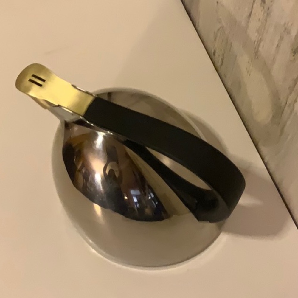 Nambe Polished Stainless Steel Tea Kettle with Black Handle - Picture 4 of 5
